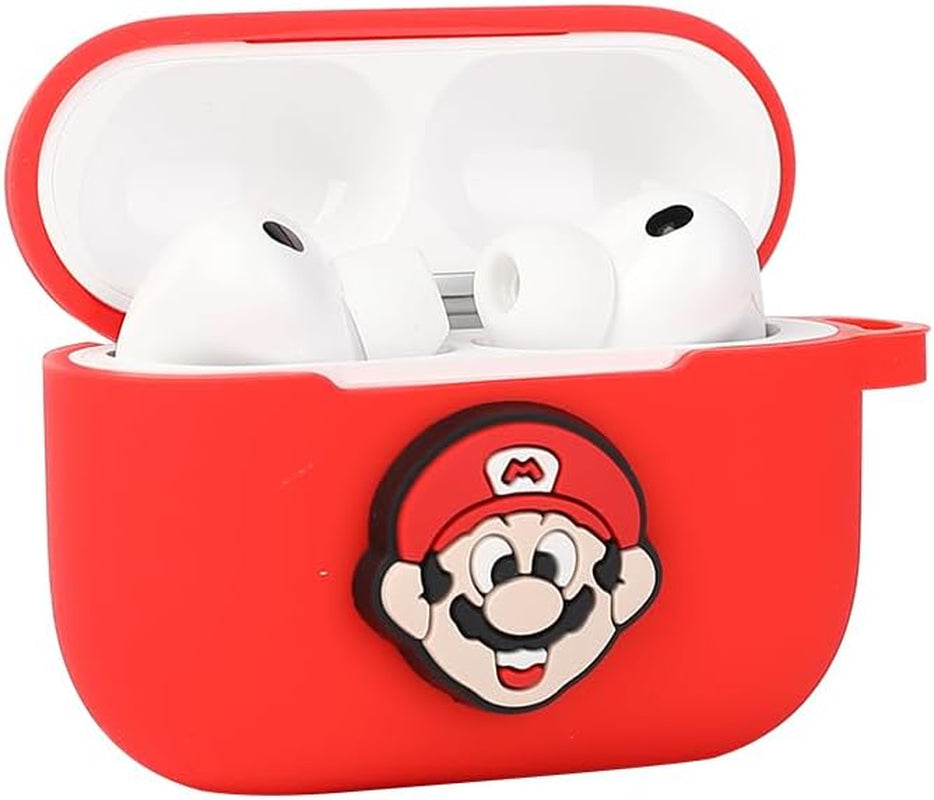 Silicone Case Compatible with Apple Airpods Pro 3 Protective Funny Cute Cartoon Slim Cover with Doll Keychain (MLA)