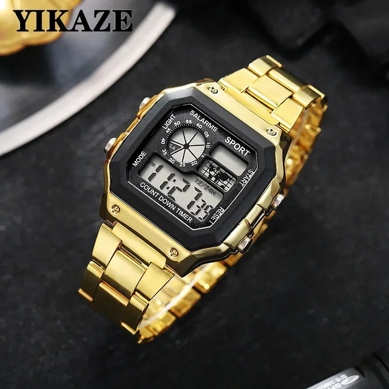 Sports Watches for Men LED Digital Men'S Wrist Watches Countdown Alarm Clock Sweatproof Male Sport Electronic Watches