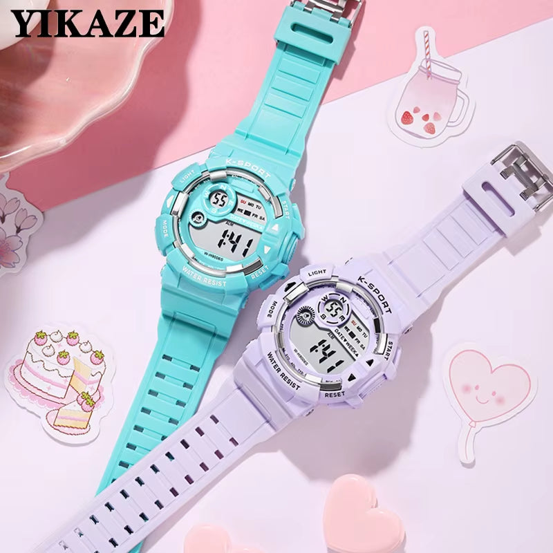 Kids Watches Fashion Luminous Waterproof Alarm Clock Watches Boys and Girls Student Smart Electronic Watch Gift
