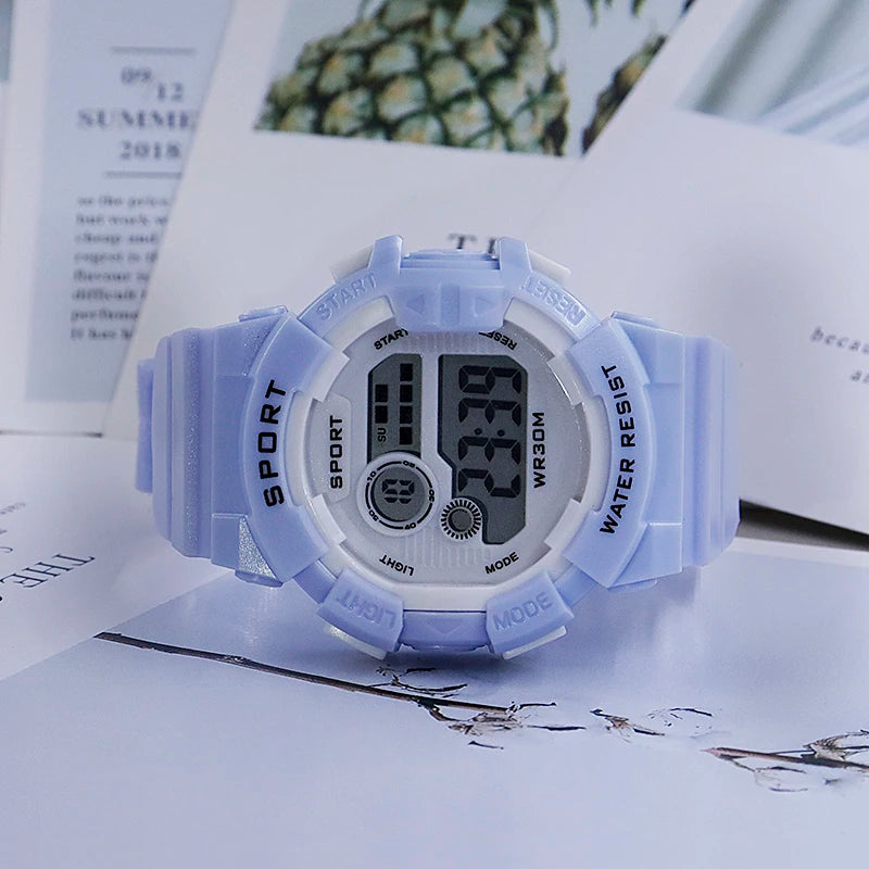 Kids Watches Fashion Luminous Waterproof Alarm Clock Watches Boys and Girls Student Smart Electronic Watch Gift
