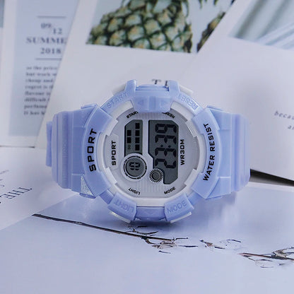 Kids Watches Fashion Luminous Waterproof Alarm Clock Watches Boys and Girls Student Smart Electronic Watch Gift