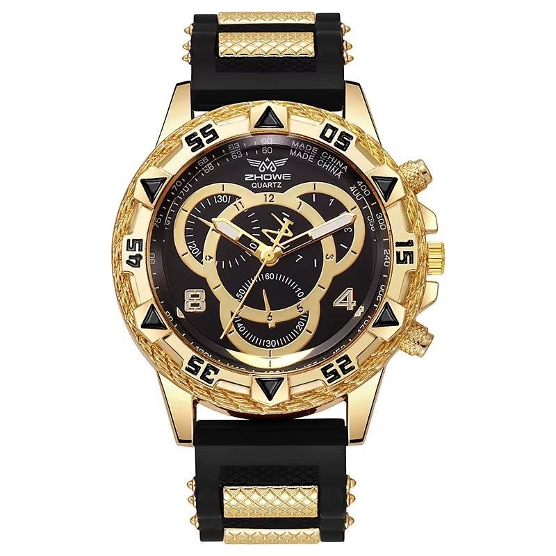 Men’S Watch Fashion Silicone Band Analog Quartz Wrist Watch Man Sports Watches