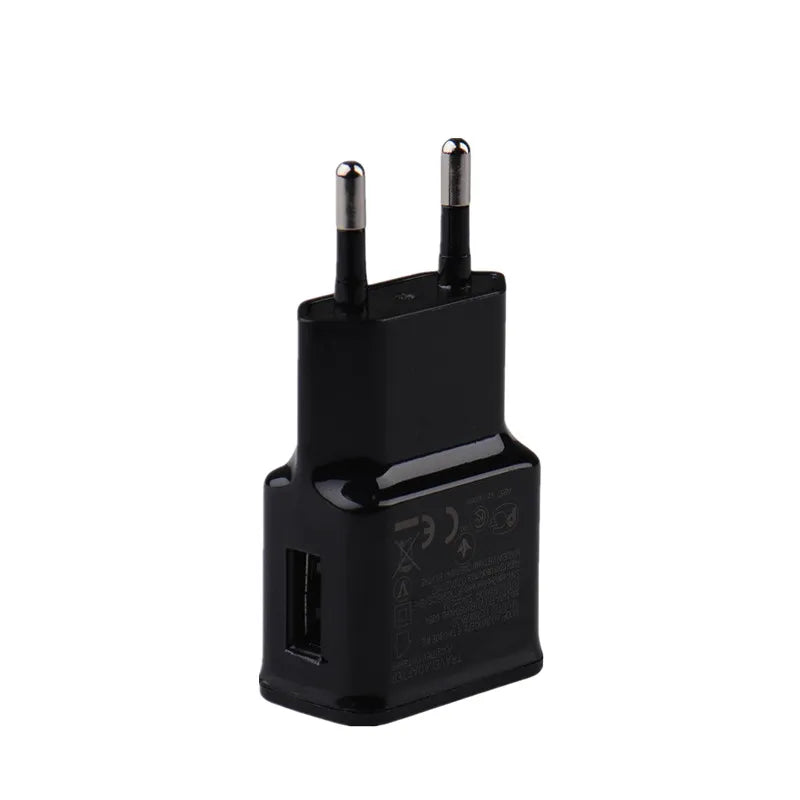 Dual USB Plug Power Supply Charger 5V 2A Universal Fast Charging Adapter US EU Plug Travel Portable Dual Power Adapter for Phone
