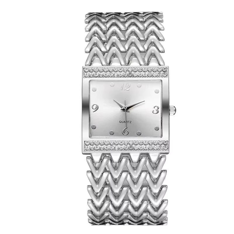 Drop Shipping New Hot Selling Square Wrist Watches for Women Stainless Steel Gold Female Watch Diamond Wristwatch Wrist Watch
