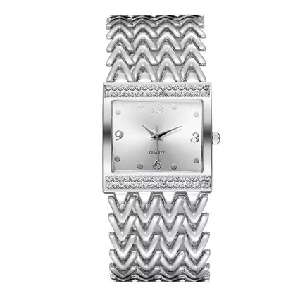 Drop Shipping New Hot Selling Square Wrist Watches for Women Stainless Steel Gold Female Watch Diamond Wristwatch Wrist Watch