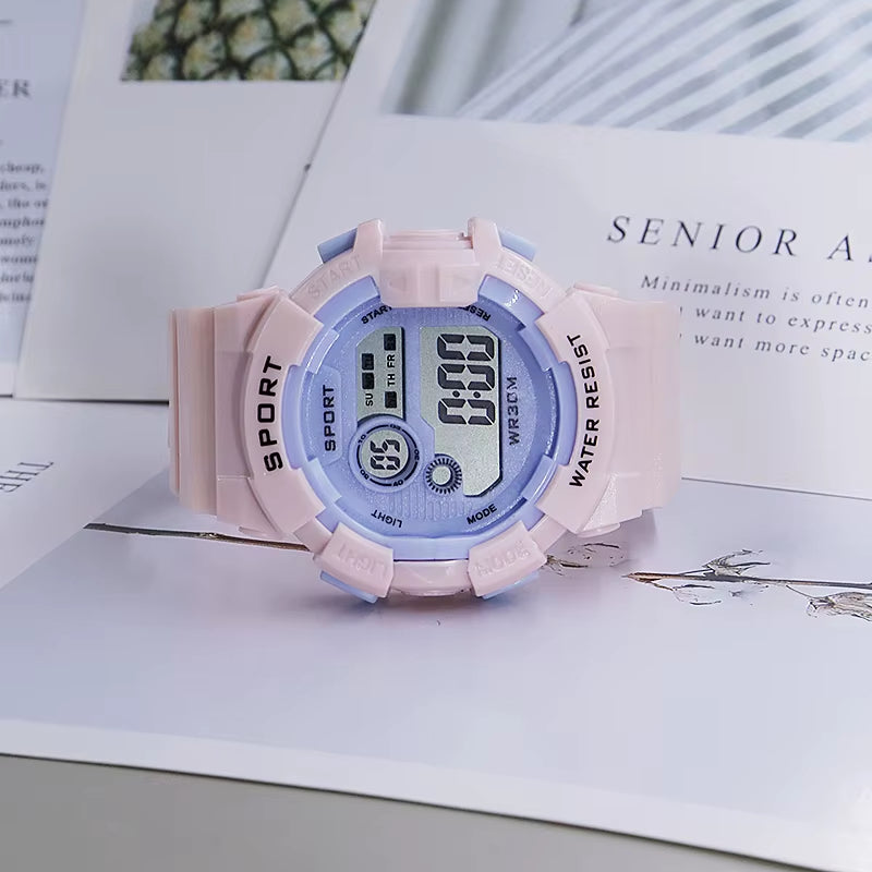 Kids Watches Fashion Luminous Waterproof Alarm Clock Watches Boys and Girls Student Smart Electronic Watch Gift