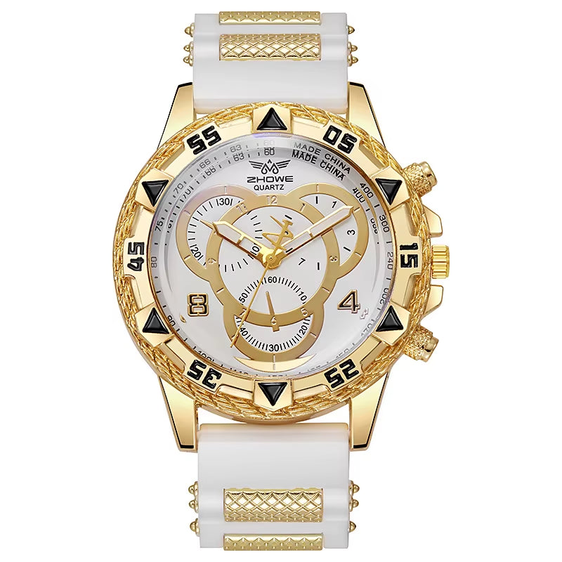 Men’S Watch Fashion Silicone Band Analog Quartz Wrist Watch Man Sports Watches