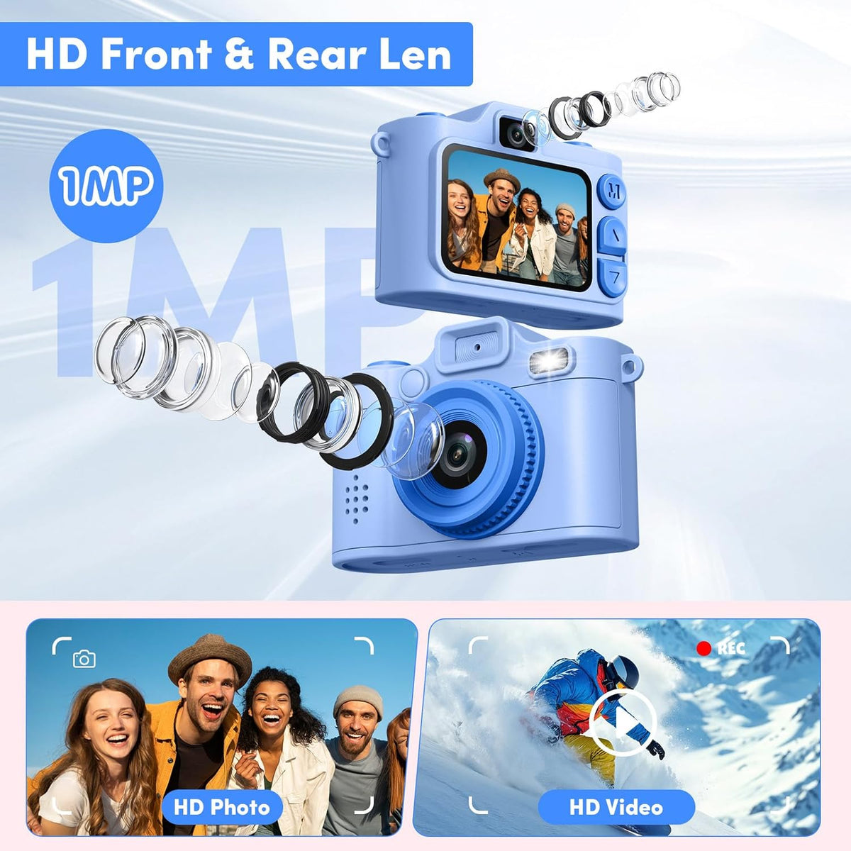 Mini Camera Keychain Instant Digital, 1080P Mini Digital Camcorder with 32G, Tiny Pocket Camera for Travel Vlog Fun Recording, Long Battery Life Gadget, Christmas Birthday Gift for Kids Teens