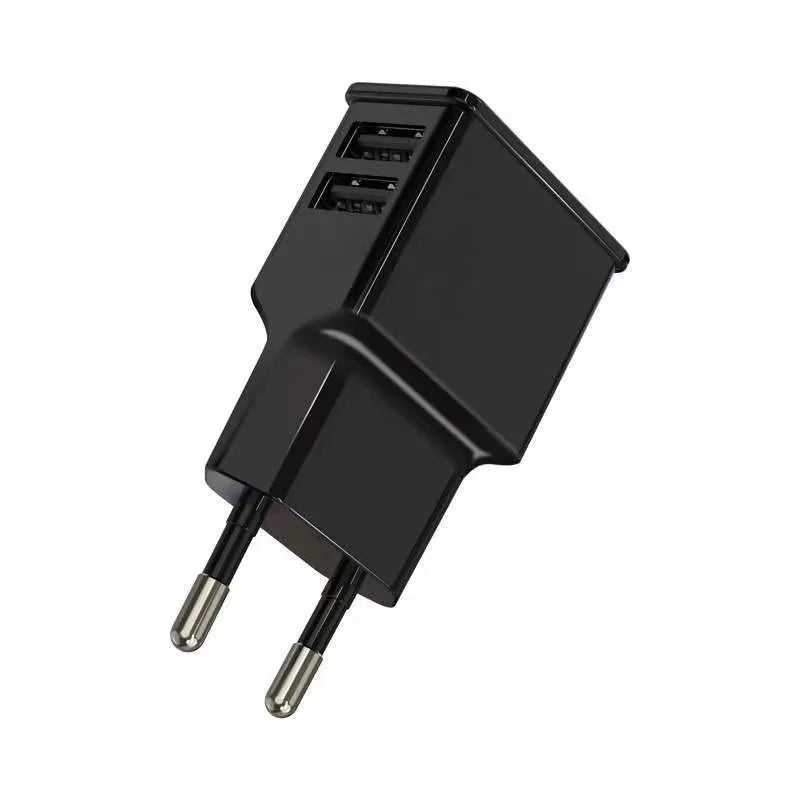 Dual USB Plug Power Supply Charger 5V 2A Universal Fast Charging Adapter US EU Plug Travel Portable Dual Power Adapter for Phone
