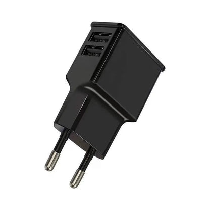 Dual USB Plug Power Supply Charger 5V 2A Universal Fast Charging Adapter US EU Plug Travel Portable Dual Power Adapter for Phone