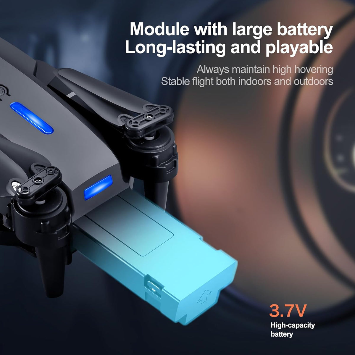 E99Max Drone with Screen Controller, Black Carrying Case, 2Batteries