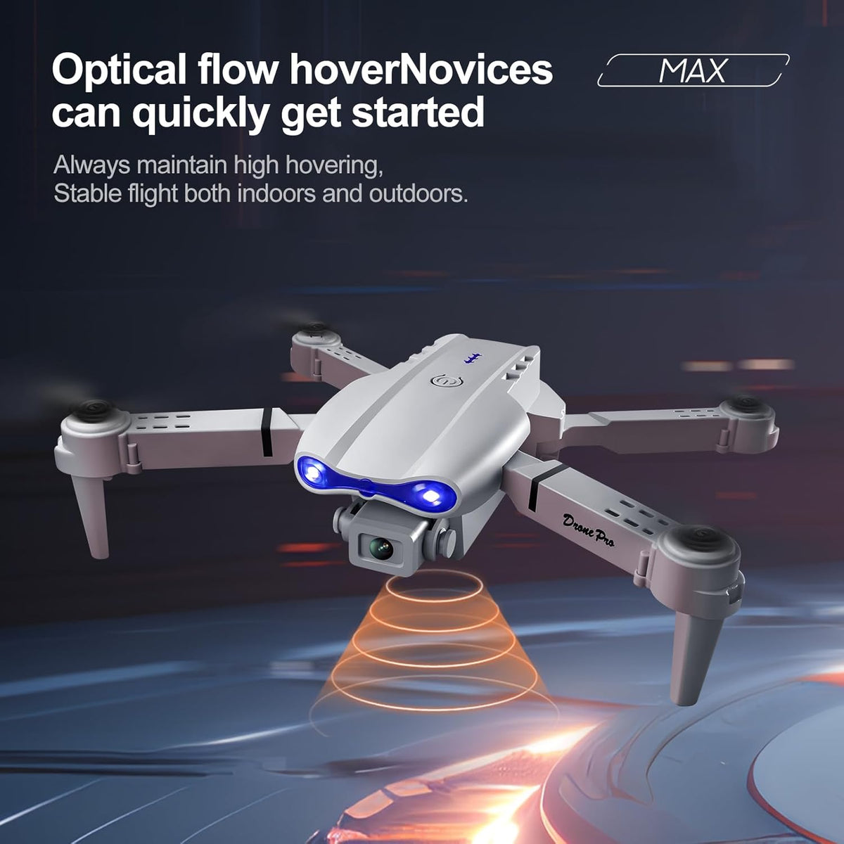 E99Max Drone with Screen Controller, Black Carrying Case, 2Batteries