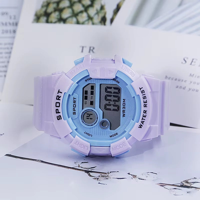 Kids Watches Fashion Luminous Waterproof Alarm Clock Watches Boys and Girls Student Smart Electronic Watch Gift