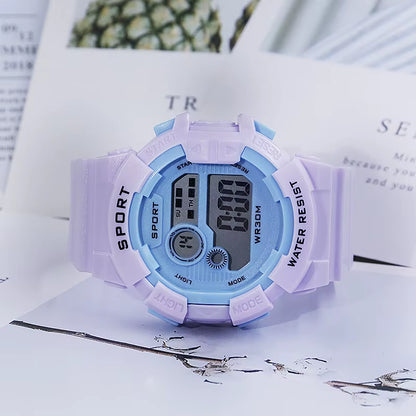 Kids Watches Fashion Luminous Waterproof Alarm Clock Watches Boys and Girls Student Smart Electronic Watch Gift