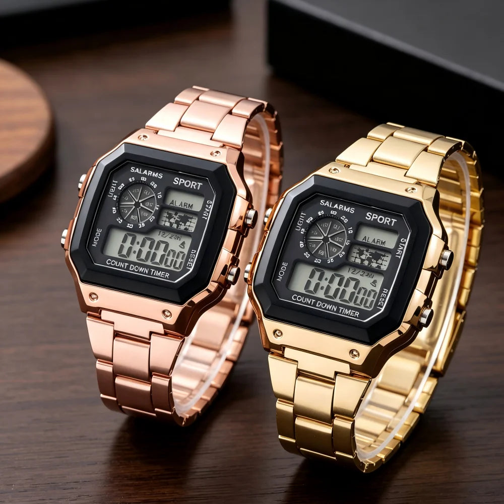 Sports Watches for Men LED Digital Men'S Wrist Watches Countdown Alarm Clock Sweatproof Male Sport Electronic Watches