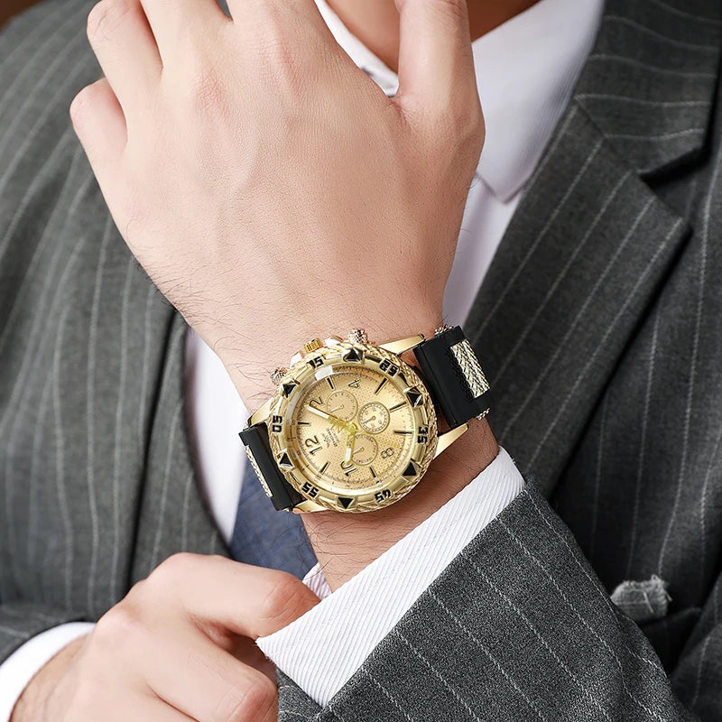 Fashion Sports Style Silicone Men'S Watch Casual Wrist Watch