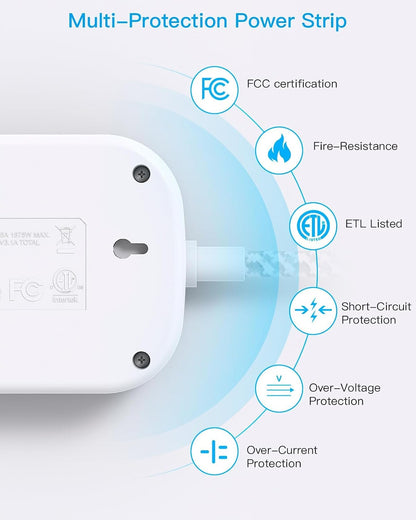 Cruise Essentials 2026, Travel Power Strip with USB C,Flat Plug