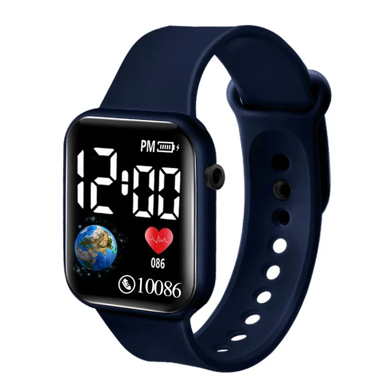YIKAZE Cartoon LED Digital Kids Watch Fashion Sports Electronic Watch for 3-5 Years Old Boys and Girls Silicone Gift Watch