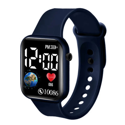 YIKAZE Cartoon LED Digital Kids Watch Fashion Sports Electronic Watch for 3-5 Years Old Boys and Girls Silicone Gift Watch