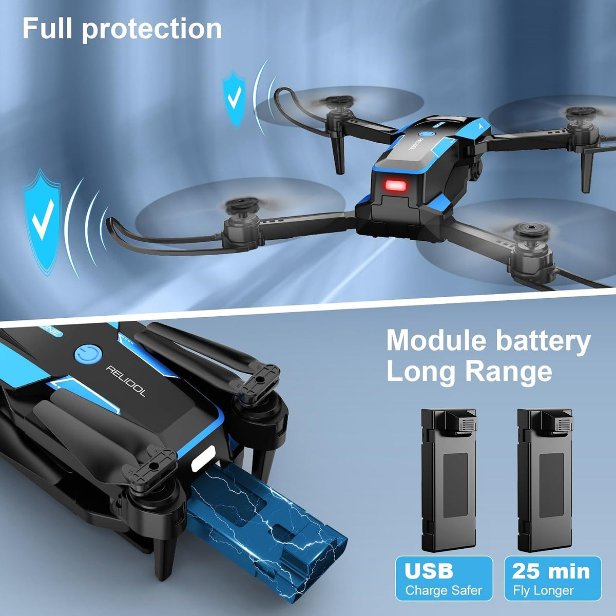 Drone with 1080P Camera - Foldable Remote Control RC Quadcopter FPV Drone