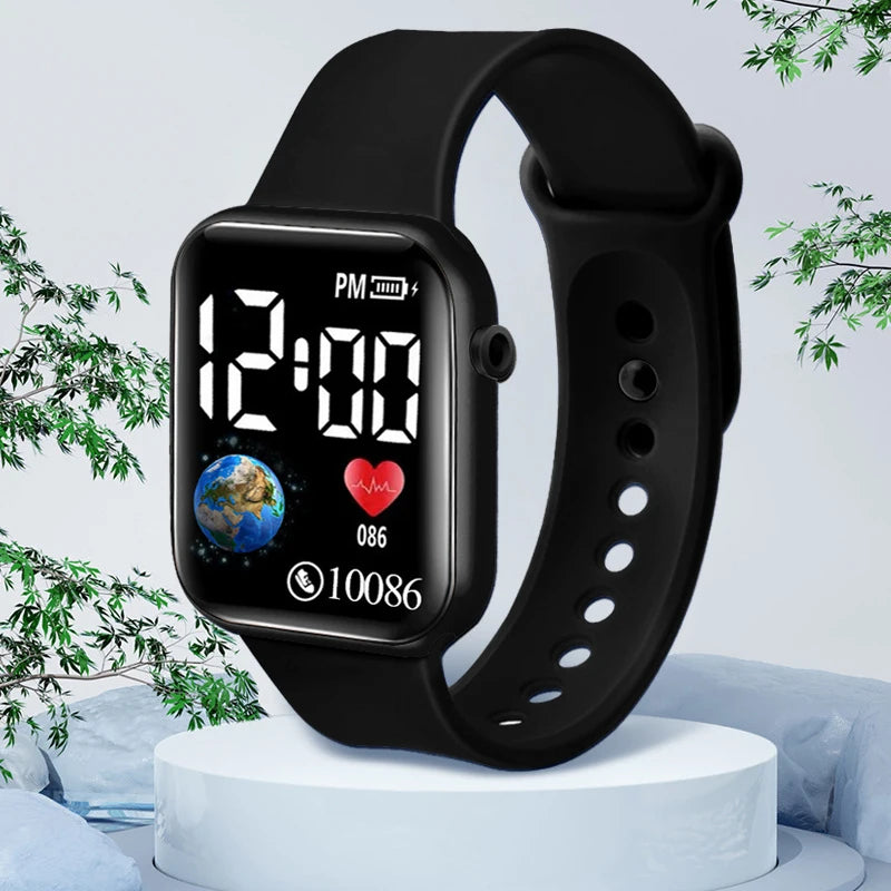 YIKAZE Cartoon LED Digital Kids Watch Fashion Sports Electronic Watch for 3-5 Years Old Boys and Girls Silicone Gift Watch