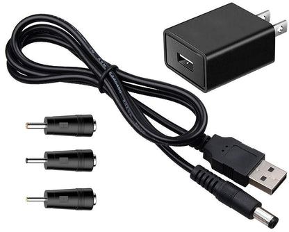 Moon Lamp Charger, USB AC Adapter Charger Cable Cord Compatible for Brightworld/Logrotate/Mydethun LED 3D Moon Lamp, Black