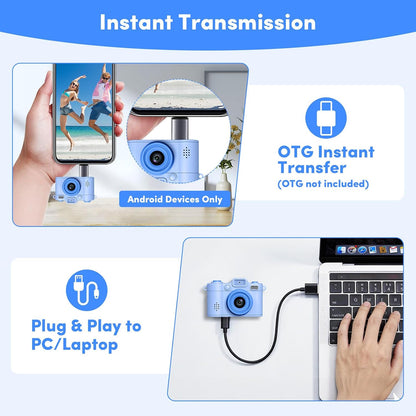 Mini Camera Keychain Instant Digital, 1080P Mini Digital Camcorder with 32G, Tiny Pocket Camera for Travel Vlog Fun Recording, Long Battery Life Gadget, Christmas Birthday Gift for Kids Teens