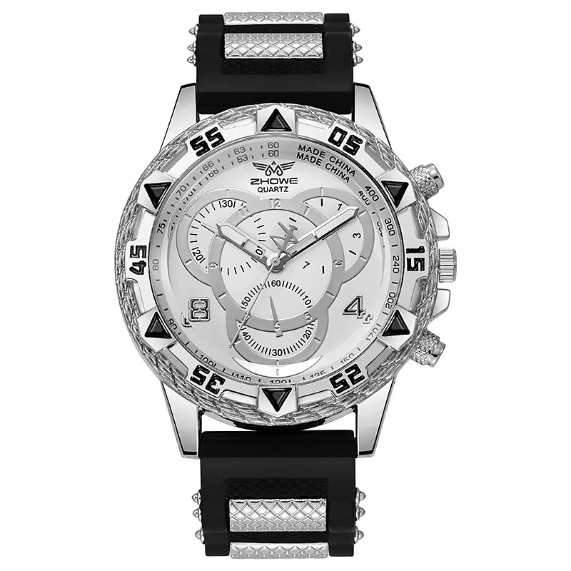 Men’S Watch Fashion Silicone Band Analog Quartz Wrist Watch Man Sports Watches