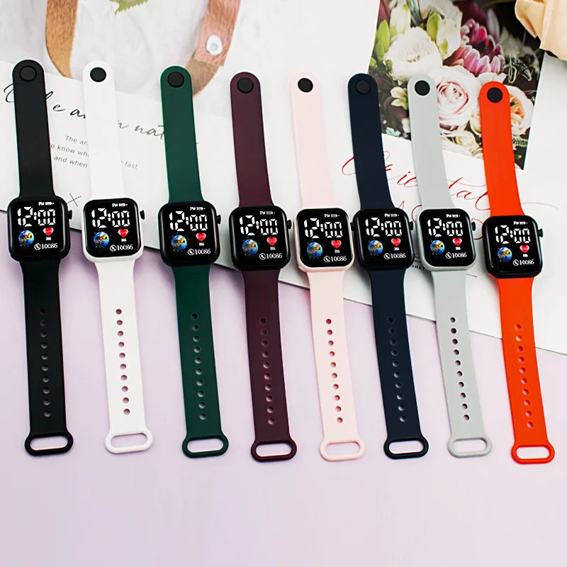 YIKAZE Cartoon LED Digital Kids Watch Fashion Sports Electronic Watch for 3-5 Years Old Boys and Girls Silicone Gift Watch