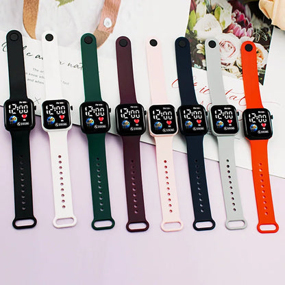YIKAZE Cartoon LED Digital Kids Watch Fashion Sports Electronic Watch for 3-5 Years Old Boys and Girls Silicone Gift Watch
