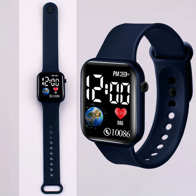 YIKAZE Cartoon LED Digital Kids Watch Fashion Sports Electronic Watch for 3-5 Years Old Boys and Girls Silicone Gift Watch