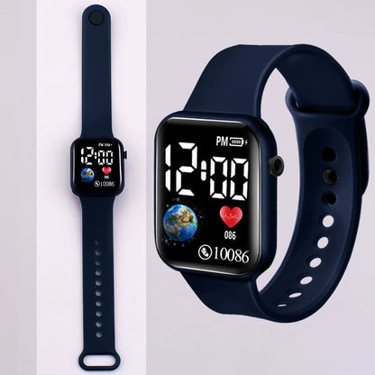 YIKAZE Cartoon LED Digital Kids Watch Fashion Sports Electronic Watch for 3-5 Years Old Boys and Girls Silicone Gift Watch