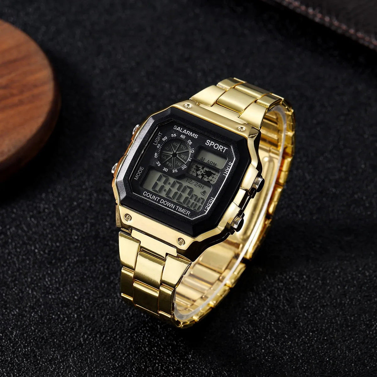 Sports Watches for Men LED Digital Men'S Wrist Watches Countdown Alarm Clock Sweatproof Male Sport Electronic Watches