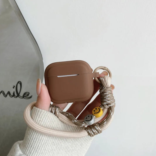 Case for Airpods 4 3 2 1 Pro2 Generation Cover Cute with Strap Earpods Soft Silicone Headphone Coque for Airpods Pro 2 2Nd Funda