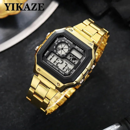 Sports Watches for Men LED Digital Men'S Wrist Watches Countdown Alarm Clock Sweatproof Male Sport Electronic Watches