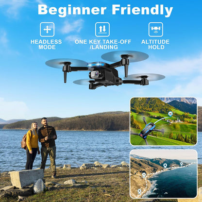 Drone with 1080P Camera - Foldable Remote Control RC Quadcopter FPV Drone