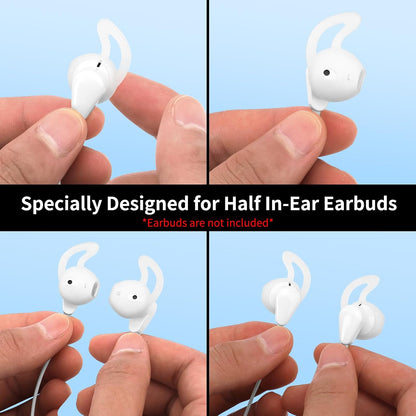 Earbuds Covers/Caps with Hook for Earpods, Soft Silicone Earplugs