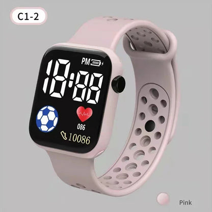 YIKAZE Cartoon LED Digital Kids Watch Fashion Sports Electronic Watch for 3-5 Years Old Boys and Girls Silicone Gift Watch