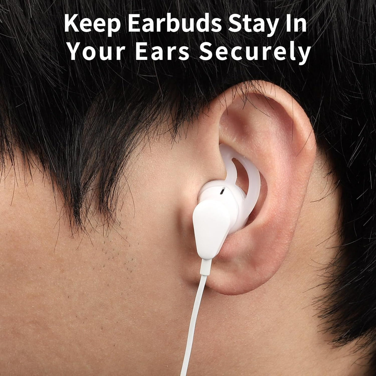 Earbuds Covers/Caps with Hook for Earpods, Soft Silicone Earplugs