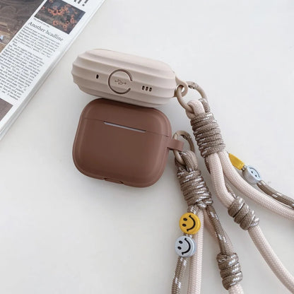 Case for Airpods 4 3 2 1 Pro2 Generation Cover Cute with Strap Earpods Soft Silicone Headphone Coque for Airpods Pro 2 2Nd Funda