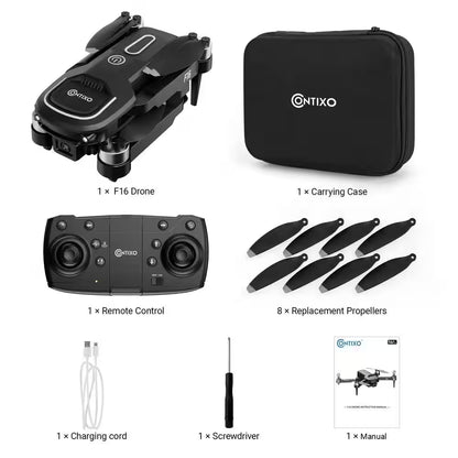 Ziro Stunt Drone 1080P HD Camera, FPV, Foldable, 16-Min Flight, Brushless Motor, Follow Me – Black