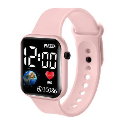 YIKAZE Cartoon LED Digital Kids Watch Fashion Sports Electronic Watch for 3-5 Years Old Boys and Girls Silicone Gift Watch