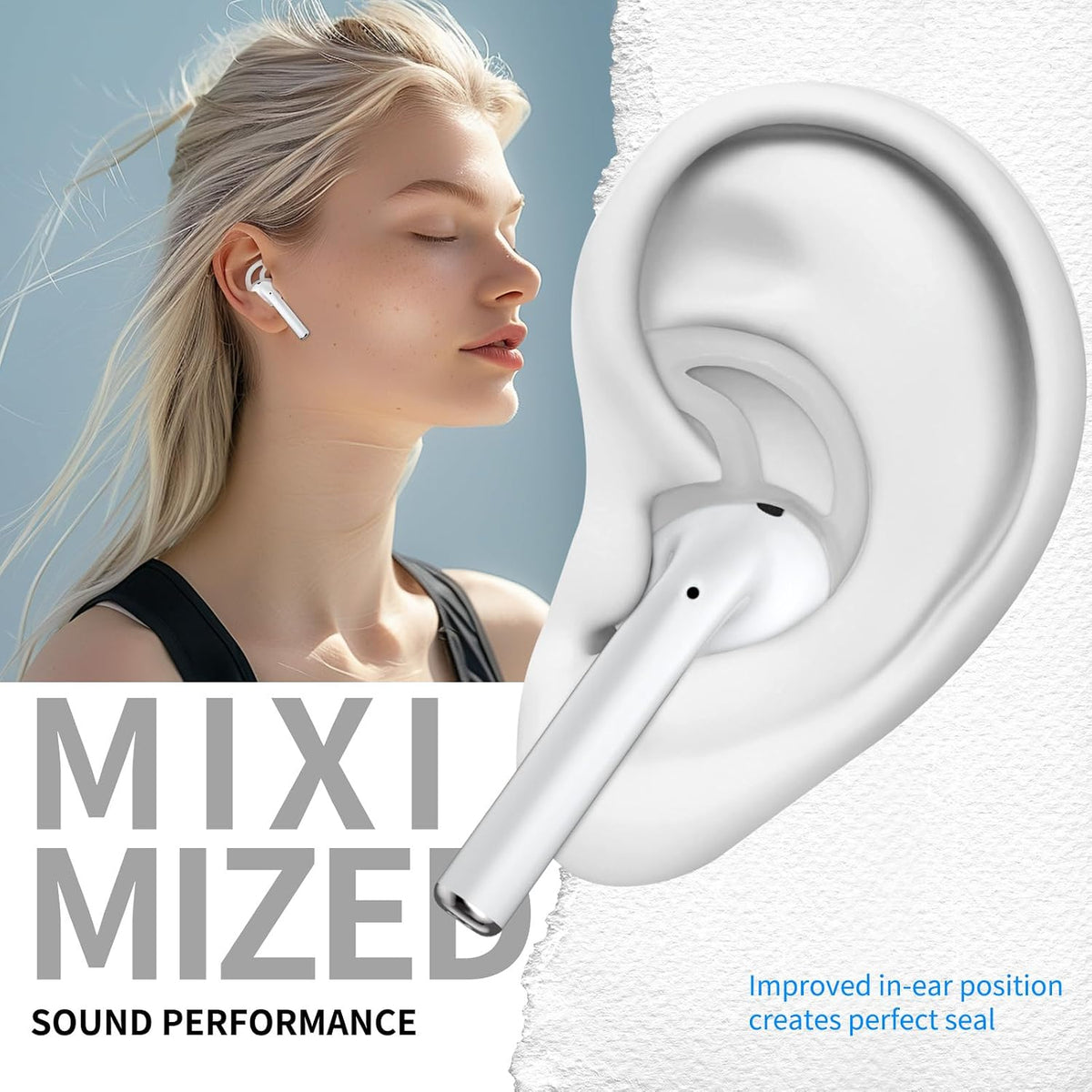 Earbuds Covers/Caps with Hook for Earpods, Soft Silicone Earplugs