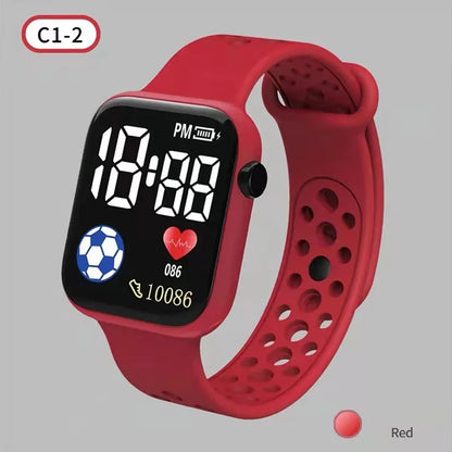 YIKAZE Cartoon LED Digital Kids Watch Fashion Sports Electronic Watch for 3-5 Years Old Boys and Girls Silicone Gift Watch