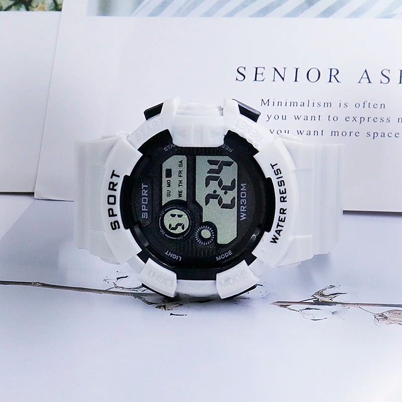 Kids Watches Fashion Luminous Waterproof Alarm Clock Watches Boys and Girls Student Smart Electronic Watch Gift