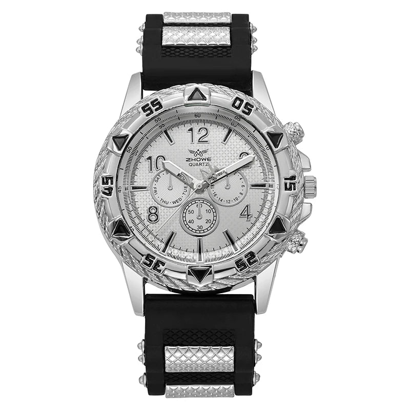 Fashion Sports Style Silicone Men'S Watch Casual Wrist Watch