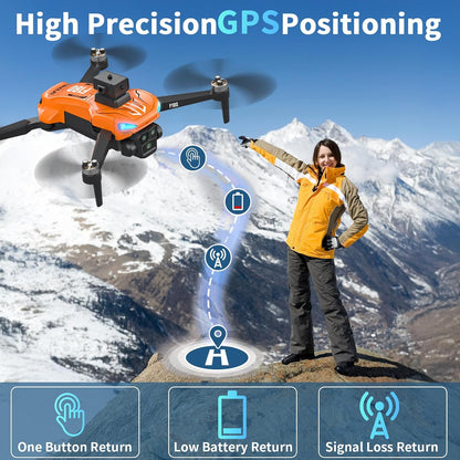 GPS Drone with 4K Camera for Adults, 4.5" Remote Control Screen, Auto Return, Auto Obstacle Avoidance, 22 Min Flight, Foldable FPV RC Quadcopter with Follow Me, Waypoint Fly, Gift for Beginners