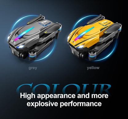 Drone with Camera 1080P HD, Brushless Motor FPV Foldable Drone for Adults ，One-Key Take Off/Landing, Intelligent Obstacle Avoidance，360° Flips, Headless Mode，Optical Flow Positioning