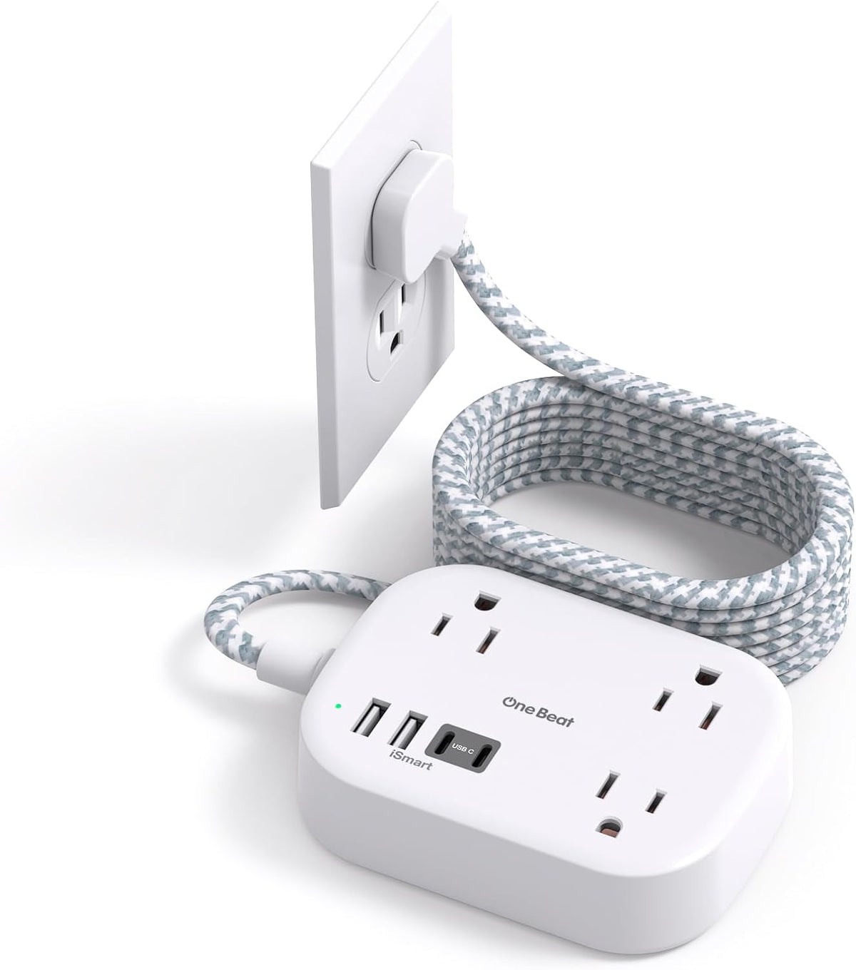 Cruise Essentials 2026, Travel Power Strip with USB C,Flat Plug