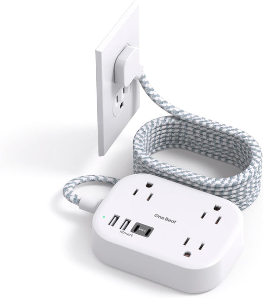 Cruise Essentials 2026, Travel Power Strip with USB C,Flat Plug